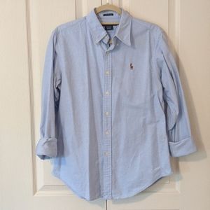Ralph Lauren blue oxford button down shirt